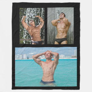 Hot Guys Sexy Studs Shirtless Wet Muscle Men Fleece Blanket