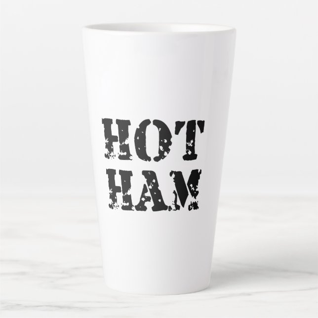 HOT HAM Radio Latte Mug (Front)