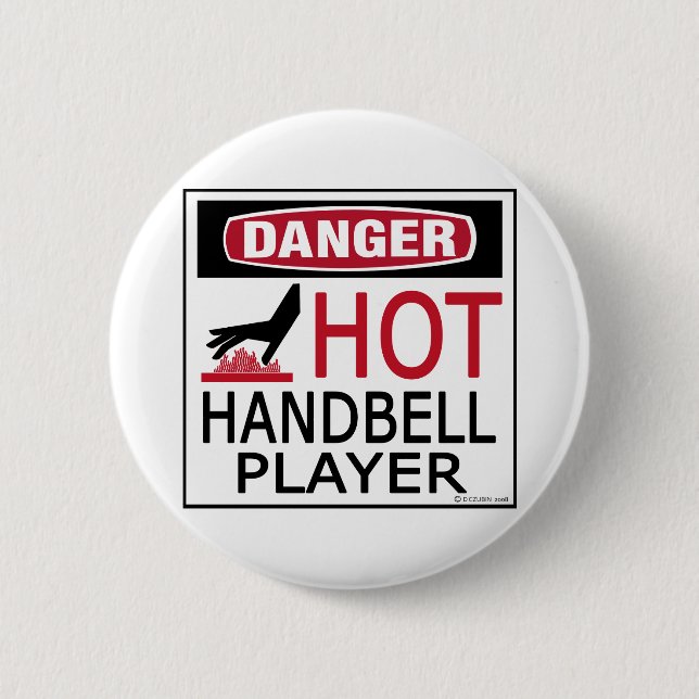 Hot Handbell Player 6 Cm Round Badge (Front)