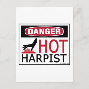Hot Harpist Postcard