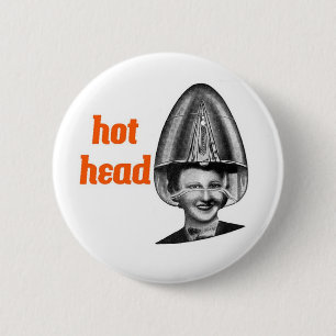 Hot Head Hair Stylist Button