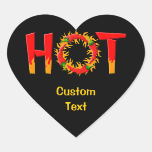 HOT HEART STICKER