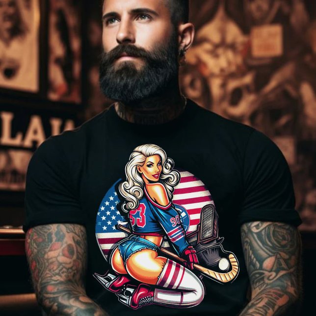 Hot Hockey Girl T-Shirt (Creator Uploaded)