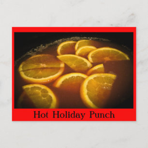 Hot Holiday Punch Recipe Postcard