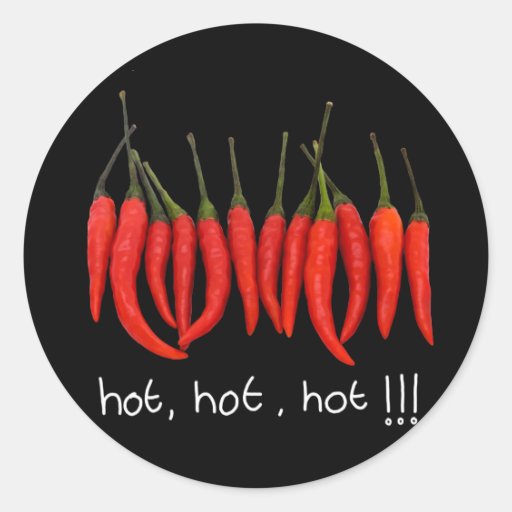 Image of hot, hot, hot, hot chilli sticker