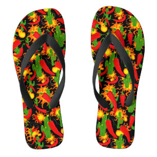 Hot Hot Hot Red Chillies Crazy Flip Flops