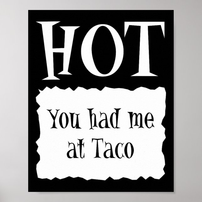 Hot - Hot Packet Halloween Taco Costume 1  Poster (Front)