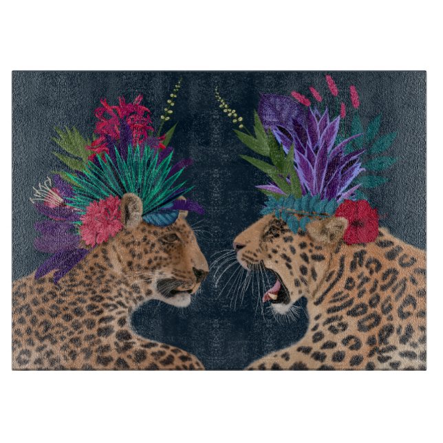 Hot House Leopards | A Couple Cutting Board (Front)