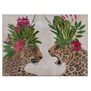 Hot House Leopards   A Pair Cutting Board