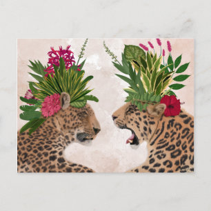 Hot House Leopards   A Pair Postcard