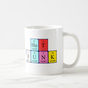Hot hunk periodic table name mug