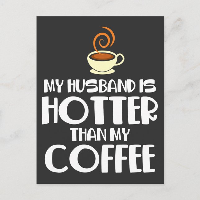 Hot Husband Funny Married Couple Humour Postcard (Front)