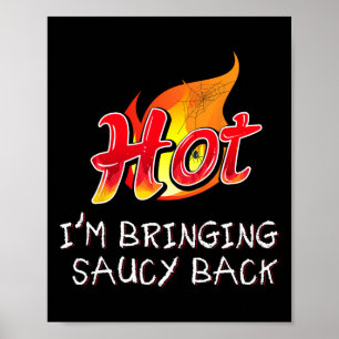 Hot I'm Extra Spicy Hot Packet Taco Sauce Group Ha Poster