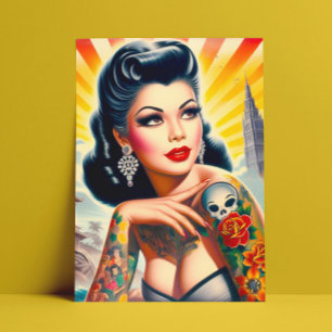 Hot Inked Woman Postcard