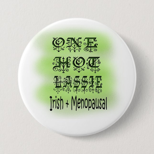 Hot Irish Lassie Button  by Brownielocks (Front)