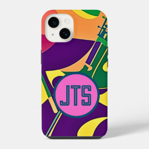 Hot Jazz w/Customised Monogram iPhone Case
