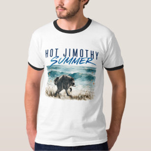 Hot Jimothy Summer Funny Racoon Beach Vintage T-Shirt