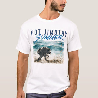 Hot Jimothy Summer Funny Racoon Beach Vintage T-Shirt
