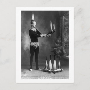 Hot Juggler, early 1900s Postcard