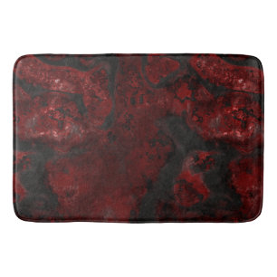 Hot Lava and Ash Stone Abstract Bath Mat