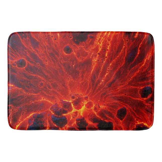 Hot Lava Surface (Style 2) Oil Painting Bath Mat (Front)