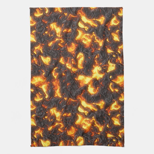 Hot Lava Tea Towel (Vertical)