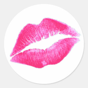 HOT LIPS by SHARON SHARPE Classic Round Sticker
