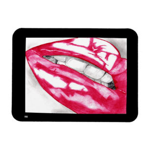 Hot Lips (Fuschia) Magnet