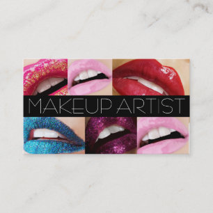 Hot Lips Makeup Artist Beauty Business Card