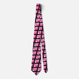Hot Lips Pink/Black Tie
