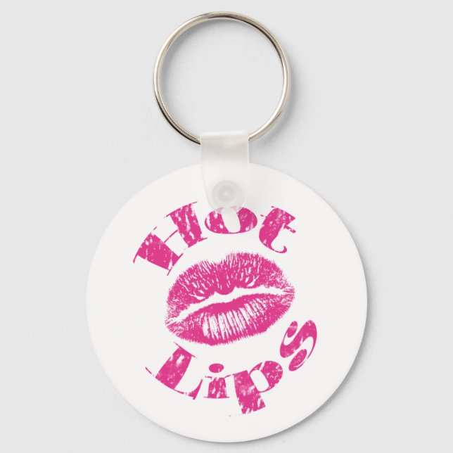 Hot Lips! Pink Lips Key Ring (Front)