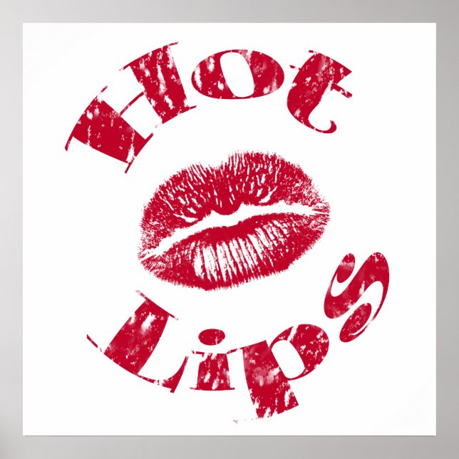 Hot Lips, Red Lips Poster (Front)