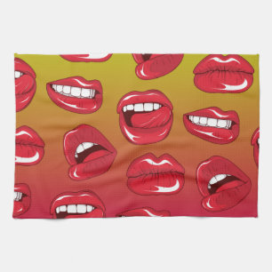 Hot Lips Tea Towel