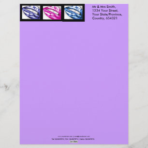 Hot Lips The Blues Stationary Letterhead Design