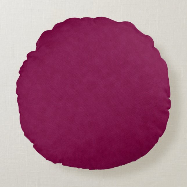 Hot Magenta Denim Texture,   Round Cushion (Front)