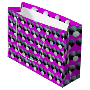 Hot Magenta Lawn Bowls Pattern, Large Gift Bag