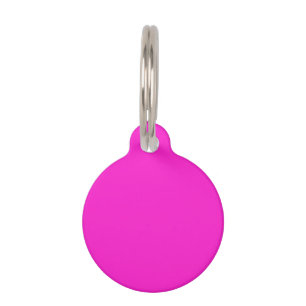 Hot Magenta Solid Color Pet Tag