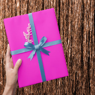 Hot Magenta Solid Colour Wrapping Paper