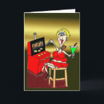 HOT MAMA SLOT MACHINE MARTINI BIRTHDAY CARD<br><div class="desc">HOT MAMA COLLECTION,  NETTA'S ART</div>