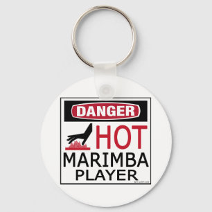 Hot Marimba Player Key Ring