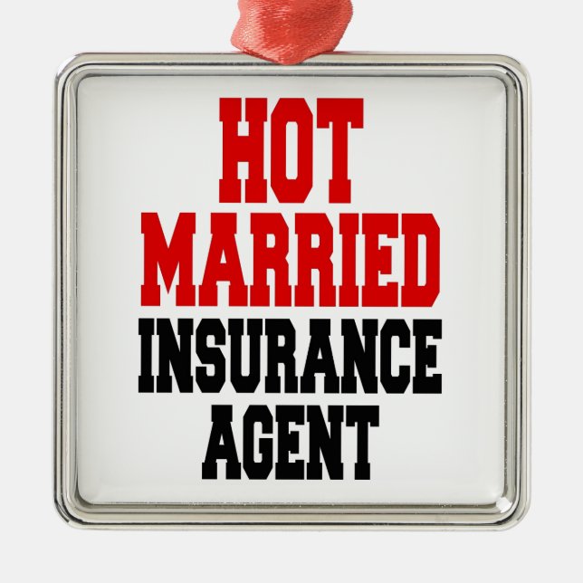 Hot Married Insurance Agent Metal Tree Decoration (Front)