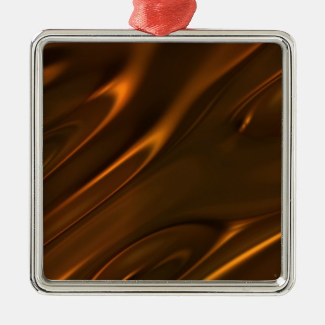 Hot Melted Liquid Chocolate Textured Metal Tree Decoration (Front)