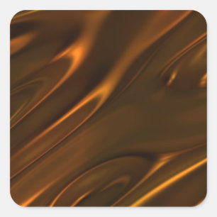 Hot Melted Liquid Chocolate Textured Square Sticker