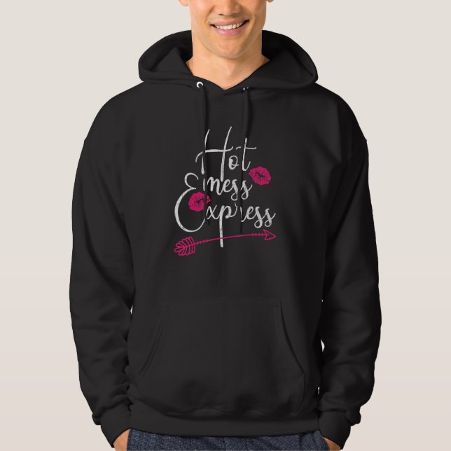 Hot Mess Express Mum Mother Graphic Hoodie (Front)