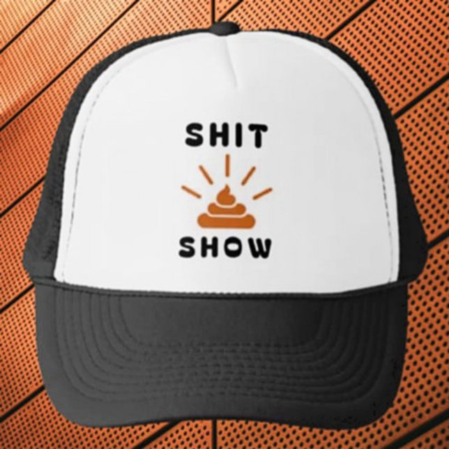 Hot Mess Express Trucker Hat – Funny Cartoon Poop  (Creator Uploaded)