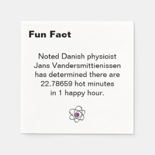 Hot Minute Fun Fact cocktail napkin