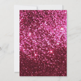 HOT NEON PINK SPARKLE GLITTER BACKGROUND PARTY FUN INVITATION