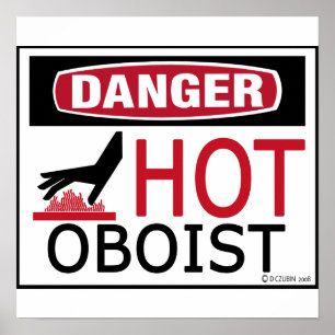 Hot Oboist Poster