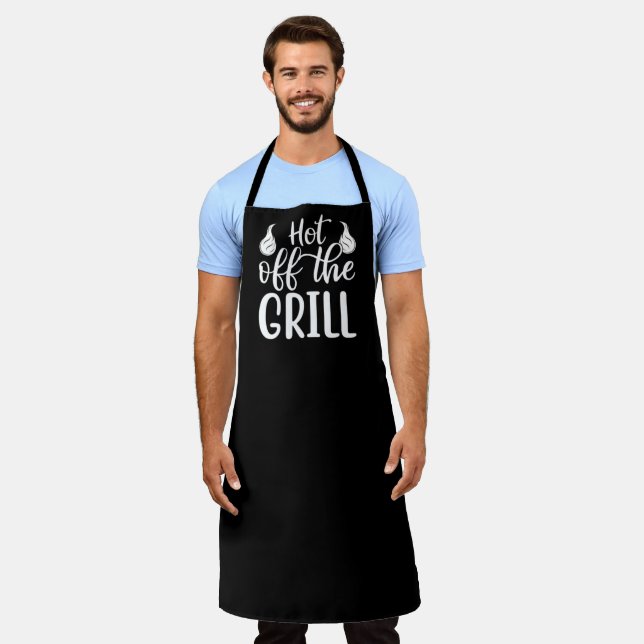 Hot Off The Grill BBQ Large Black Apron (Worn)
