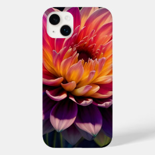 Hot Orange and Pink Dahlia Flower Case-Mate iPhone 14 Plus Case